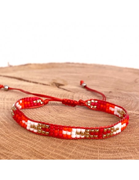 Miyuki fine beads bracelet cross pattern