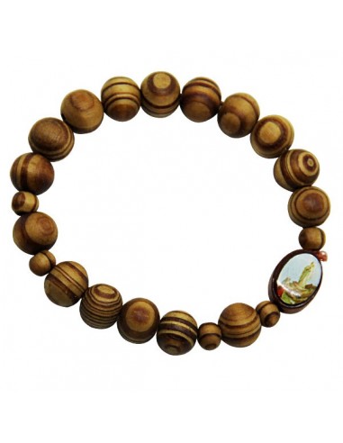 Elastic natural wood tenainier bracelet