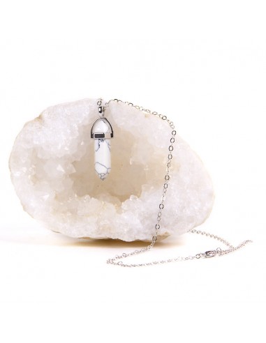 Pendentif Collier pierre Howlite