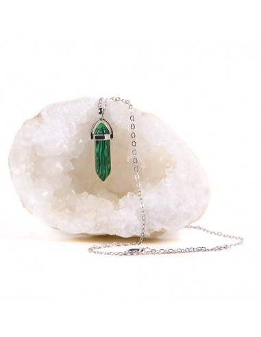 Pendentif Collier pierre de Malachite artificielle