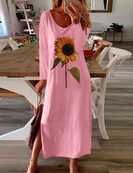 Pink 2025 sunflower dress