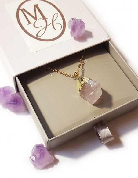 Rose quartz hot sale necklace mens