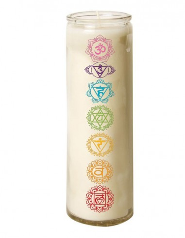 Zen Chakra glass candle 7 days - Symbol