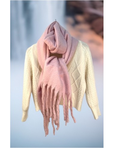 Solid pink scarf - thick, soft and very warm