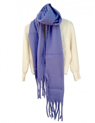 Solid purple scarf - thick, soft and very warm