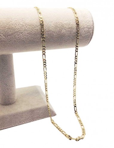 Thick 14k gold-plated figaro chain - 55 cm