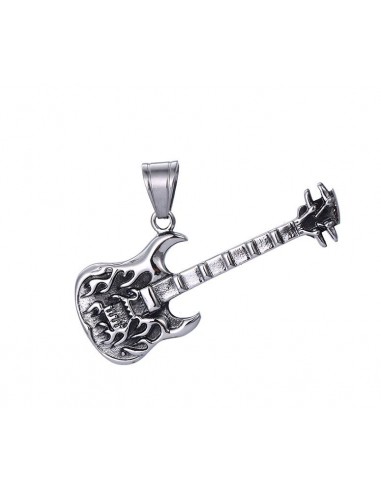 Pendentif Guitare - acier inoxydable