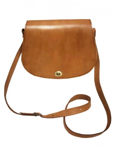 Handmade thick leather crossbody bag