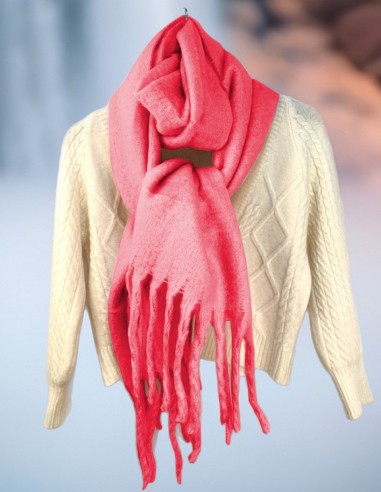 Thick, very warm solid color scarf of incredible quality